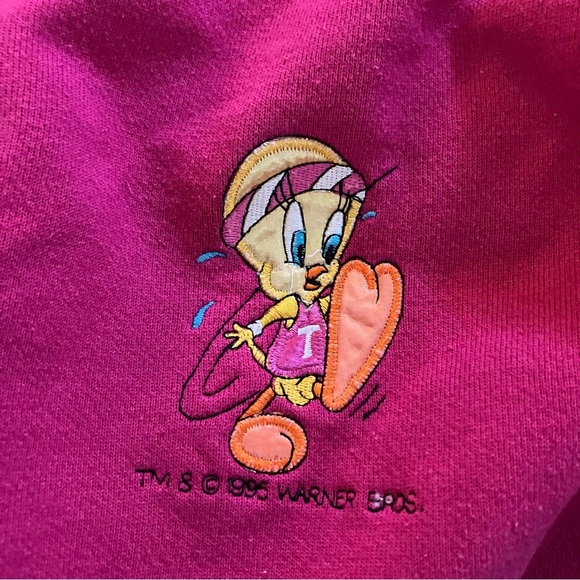Vintage 1995 Tweety Looney Tunes Cartoon Sweatshirt XL - Picture 4 of 4